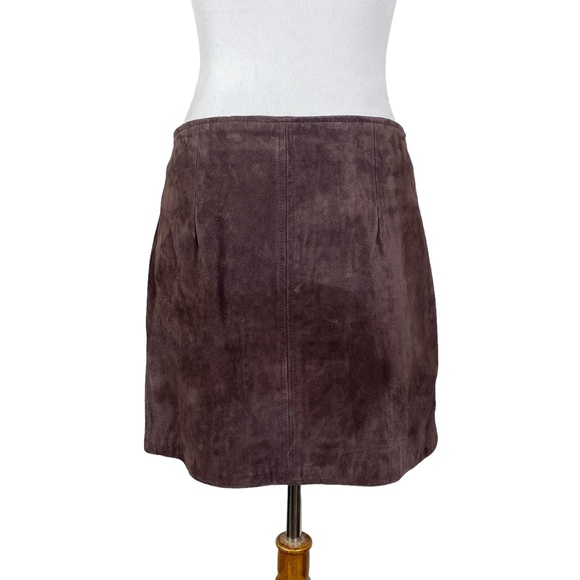 BlankNYC Suede Mini Skirt Dark Purple Zip Sz. 28 - Picture 4 of 11
